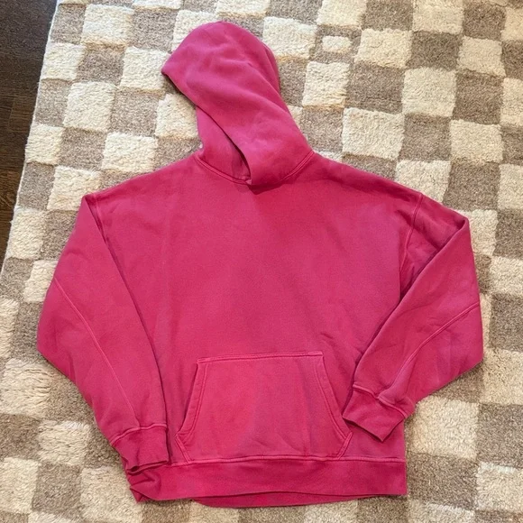 Never worn Men’s Abercrombie and Fitch oversized Cozy Pink Hoodie - Picture 1 of 3